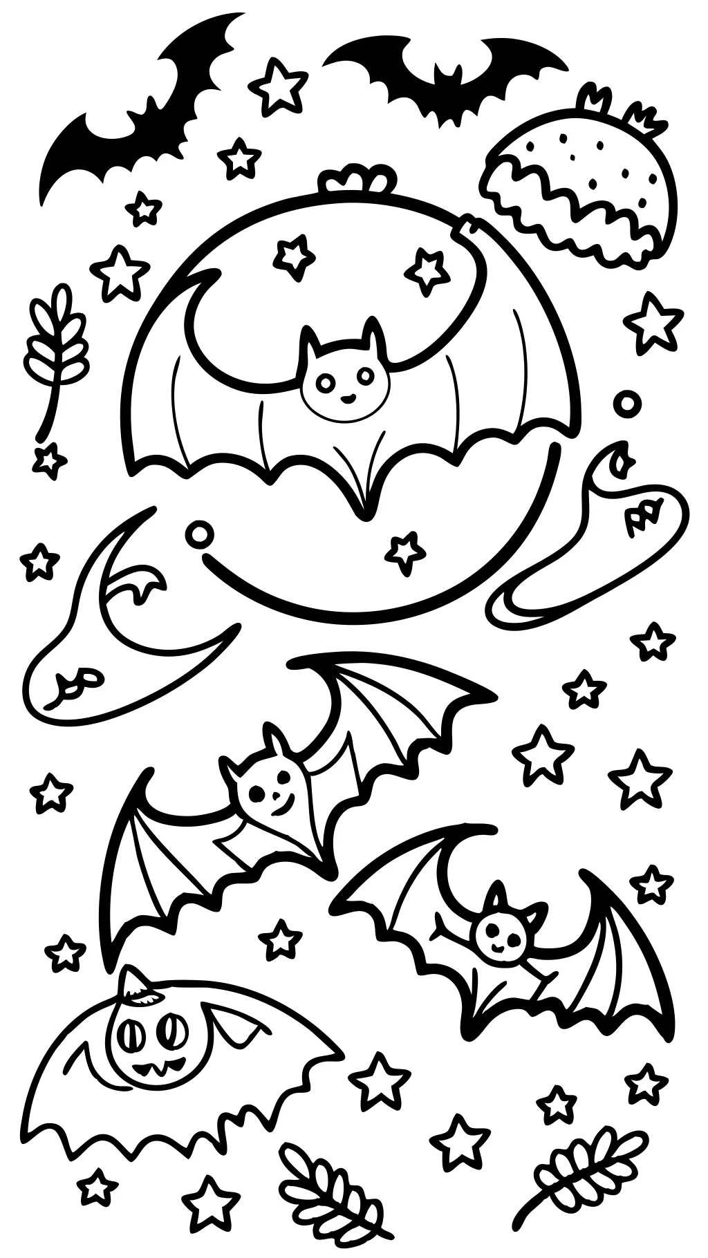 coloring pages bats